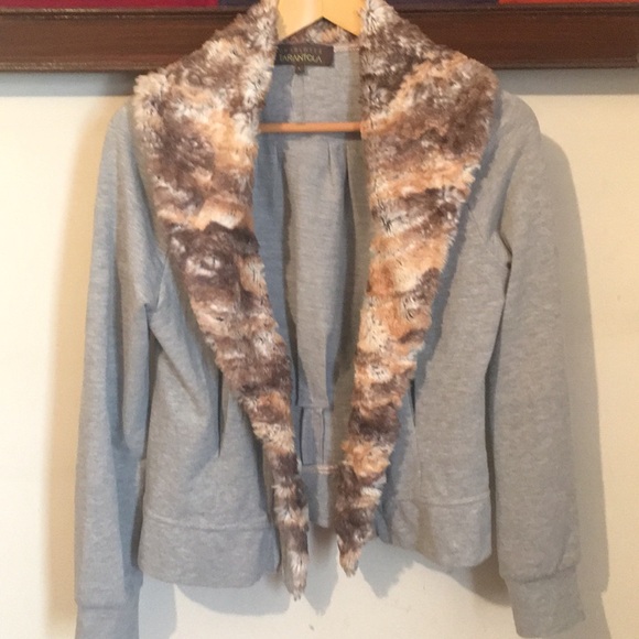 Anthropologie Sweaters - NEW ANTHROPOLOGIE FAUX FUR TRIM Cardigan